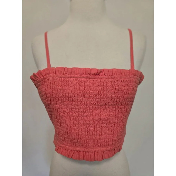 American Eagle Womens Crop Tank Tube Top Size Medium Tie Back - Picture 7 of 9